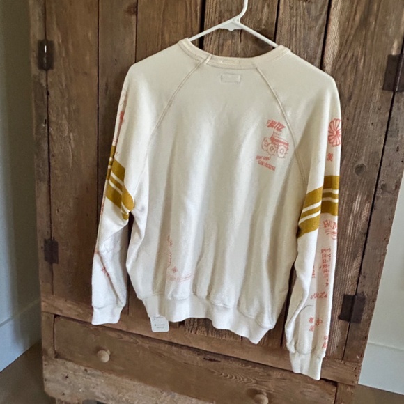 NWT MOTHER The Biggie Concert Raglan Sweatshirt XS xsmall $188 NEW - Picture 12 of 12